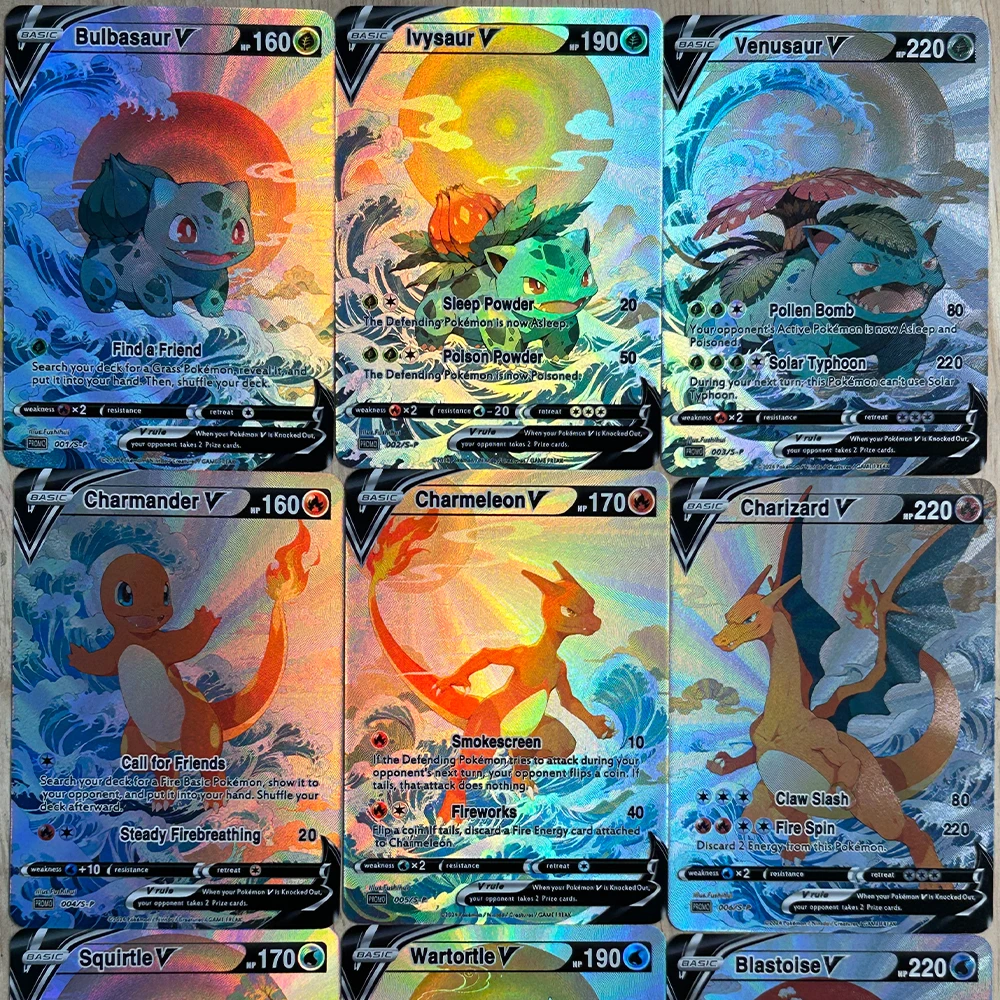 Board Games - 9 unids/set DIY Anime PTCG tarjeta