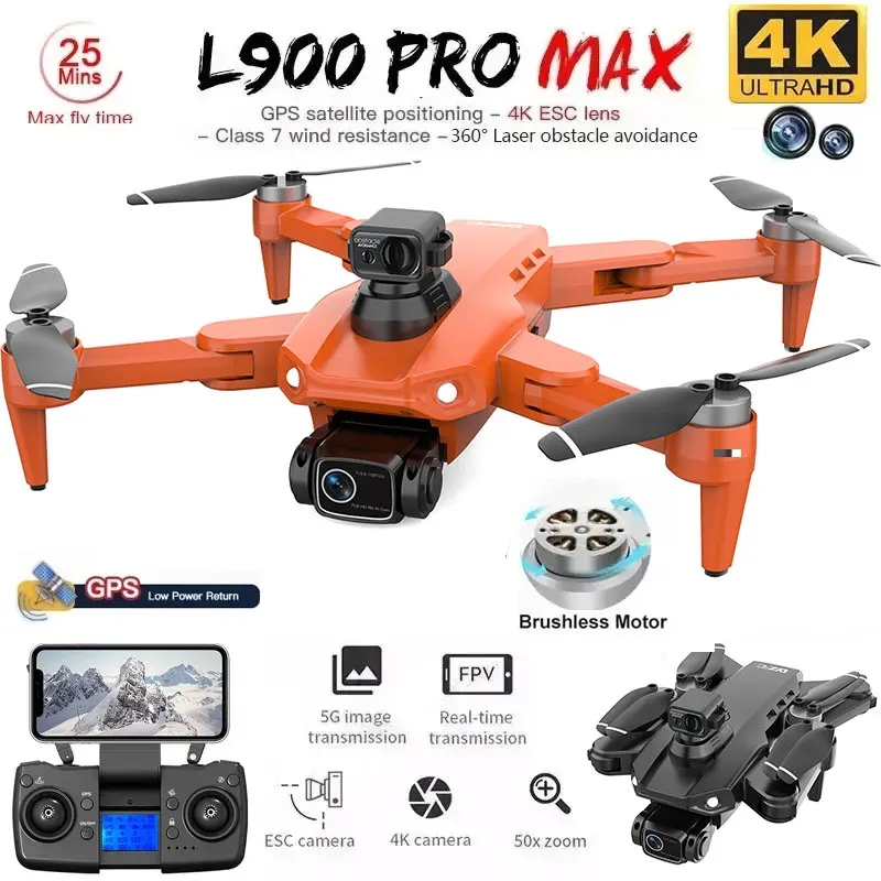 L900 Pro MAX GPS Drone 4K Prof - Fpv Brushless Rc Drone 4K reseña y precio